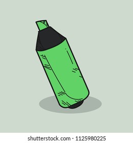 highlighter pen illustration on color background