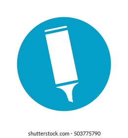 highlighter pen isolated icon vector illustration design