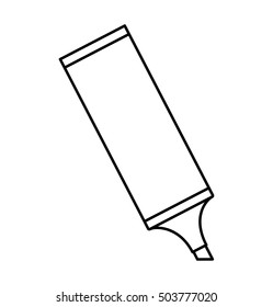 highlighter pen isolated icon vector illustration design