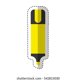 highlighter pen isolated icon vector illustration design