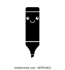 highlighter pen kawaii character