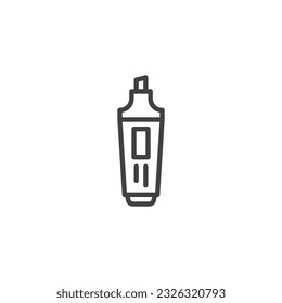 Highlighter pen line icon. linear style sign for mobile concept and web design. Highlighter marker outline vector icon. Symbol, logo illustration. Vector graphics