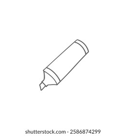 Highlighter pen outilne vector graphic, marker icon