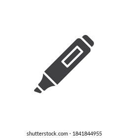Highlighter pen vector icon. filled flat sign for mobile concept and web design. Highlighter marker glyph icon. Symbol, logo illustration. Vector graphics