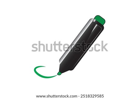 Highlighter pen vector illustration graphics for web and app design, marketing, advertising, branding, and print or digital media mockups.