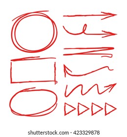 highlighter set, circle rectangle marker