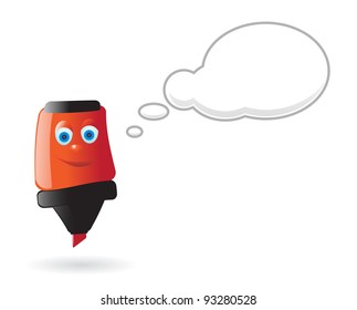 Highlighter with speech bubble