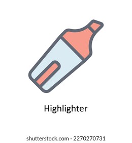 Highlighter Vector  Fill outline Icons. Simple stock illustration stock