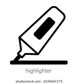 Textmarker, Vektorsymbol, Konzept Design
