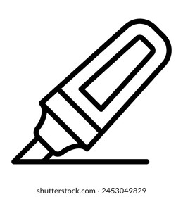 Highlighter Vector Line Icon Design