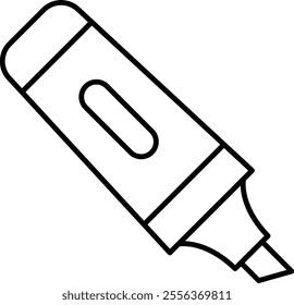 Highlighter Vector Line Icon Design