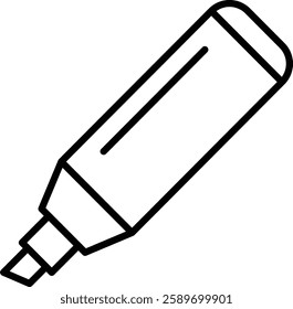 Highlighter Vector Line Icon Design