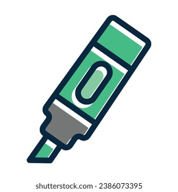 Highlighter Vector Thick Line Filled Dark Colors Icons For Personal And Commercial Use.
