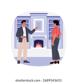 Ilustración destacada de características arquitectónicas o de diseño de interiores
