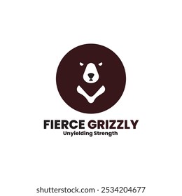 highlighting the strong and dominant characteristics of the grizzly bear, and how this logo is relevant to brands that require an image of toughness and courage.