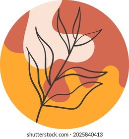 Portada, posts e historias para medios sociales, ilustración vectorial, boho, minimalismo