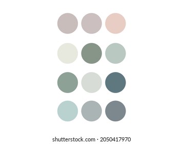 Highlights Covers. pastel pink, beige, blue and green palette.