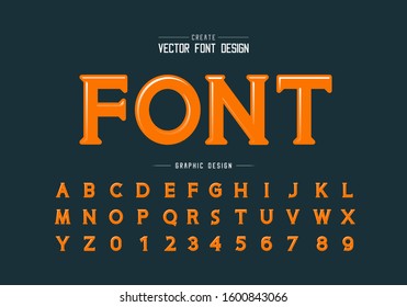 Highlights font and alphabet vector, Idea typeface letter and number design, Graphic text on background