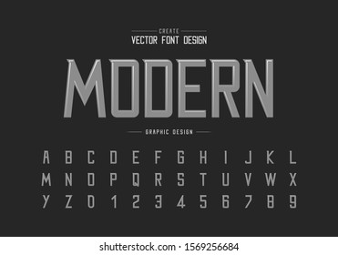 Highlights font and alphabet vector, Modern Typeface and letter number design, Graphic text on background