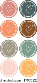 Highlights icon. Stories Covers abstract Icons. Set of hearts . Vector illustration
