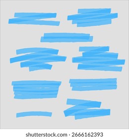 Highlights Market Scribbles Lines Graphic Elements 
