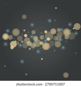 Destacados sobre un fondo negro de colores amarillo, naranja y azul, bokeh