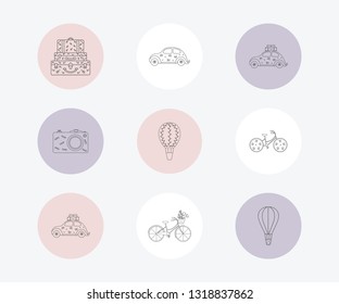  Highlights Stories Covers. Highlights icons. Social network highlight stories icons. Business icons. Social media. Vector 