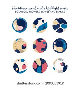 Highlights Stories Covers. Highlights icons. Social network highlight stories icons. Business icons. Social media. Vector illustration