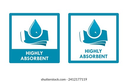 Highly absorbent design logo illustration. Suitable for business, information and product label