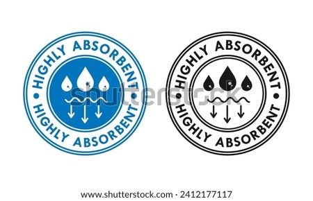 Highly absorbent design logo illustration. Suitable for business, information and product label