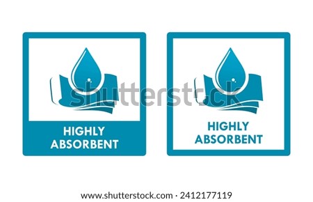 Highly absorbent design logo illustration. Suitable for business, information and product label