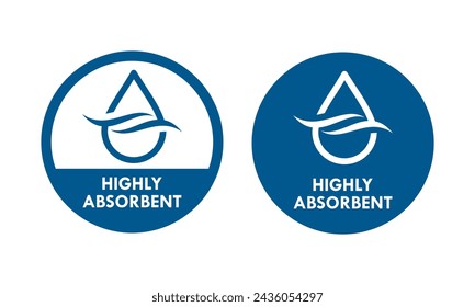 Highly Absorbent design logo template illustration