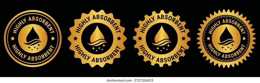 Insignia de calidad de rendimiento de material Premium de oro altamente absorbente