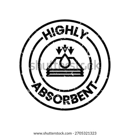 Highly absorbent icon sign for materials features superior absorption and quick drying ability
