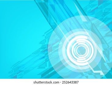 Highly Advanced Glassy Technology Background with New Age Crystal-like shapes