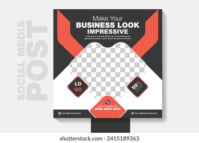 A highly Corporate Social Media post design template suitable for advertising your business to increase your customer. Besides that, you can use it all Corporate related business.
