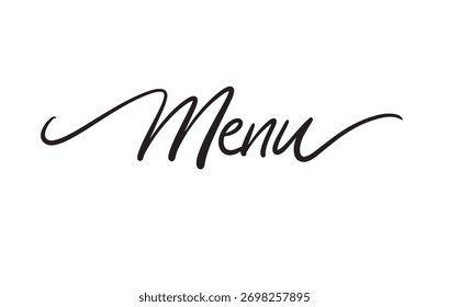Altamente decorativo florescido script tipografia vetor para Menu, perfeito para menus de casamento elaborados ou desenhos de banquetes históricos.