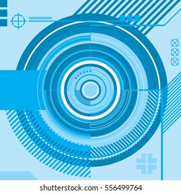 A highly detailed abstract circular technical vector element. This circle design can be used to add a futuristic spin to your creation.