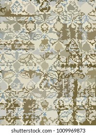 
Highly detailed abstract texture or grunge background. For art texture, grunge design, and vintage paper, modern damask pattern for carpet, rug,  scarf, clipboard , shawl pattern. vector 