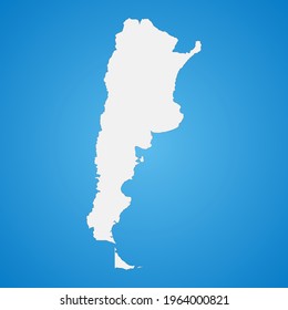 Sehr detaillierte argentinische Karte mit Grenzen einzeln auf Hintergrund