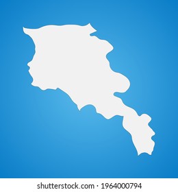 Highly detailed Armenia map with borders isolated on background
