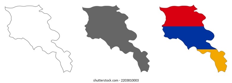 Highly Detailed Armenia Map Borders Isolated Stock Vector Royalty Free   Highly Detailed Armenia Map Borders 260nw 2203810003 