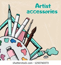 Highly detailed artists icons set 5