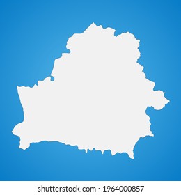 Sehr detaillierte Karte von Belarus mit Grenzen einzeln auf Hintergrund