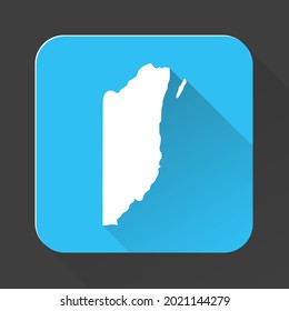 Highly detailed Belize map  with borders isolated on background