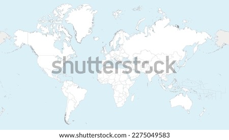 Highly detailed blank World Map vector illustration. Editable and clearly labeled layers. ストックフォト © 