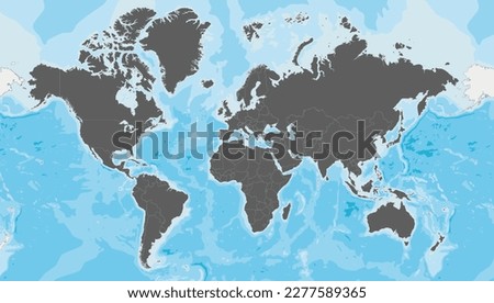 Highly detailed blank World Map vector illustration. Editable and clearly labeled layers.