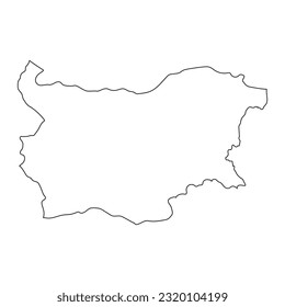Highly detailed Bulgaria map  with borders isolated on background