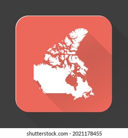 Highly detailed Canada map with borders isolated on background