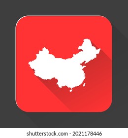 Mapa de China altamente detallado con fronteras aisladas en segundo plano